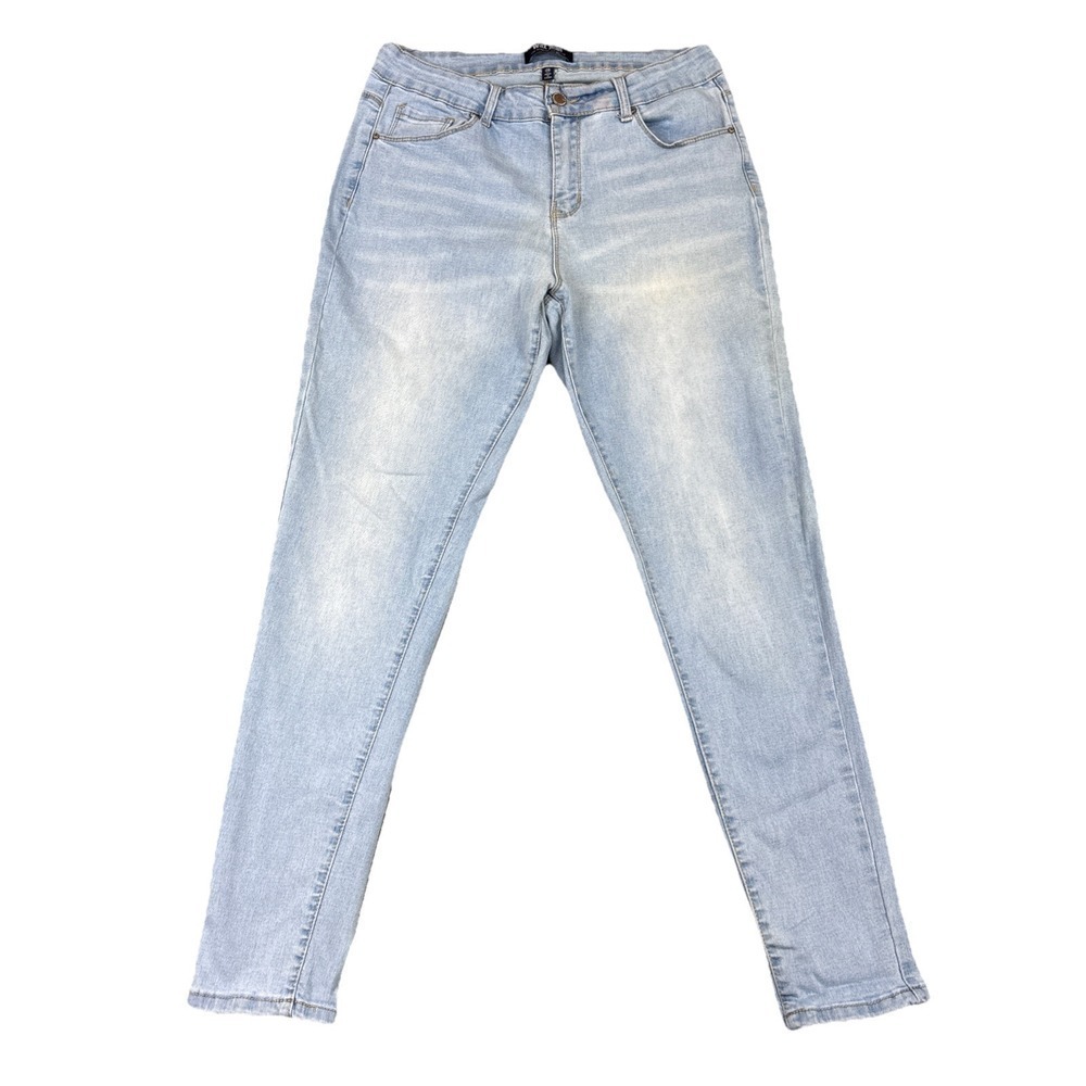 Wax Jeans Los Angeles Womens 14 29x29 Blue Skinny Stretch Denim Faded Academia